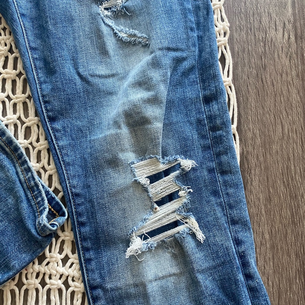 American Eagle Slim Distressed Patch Jeans - image 2